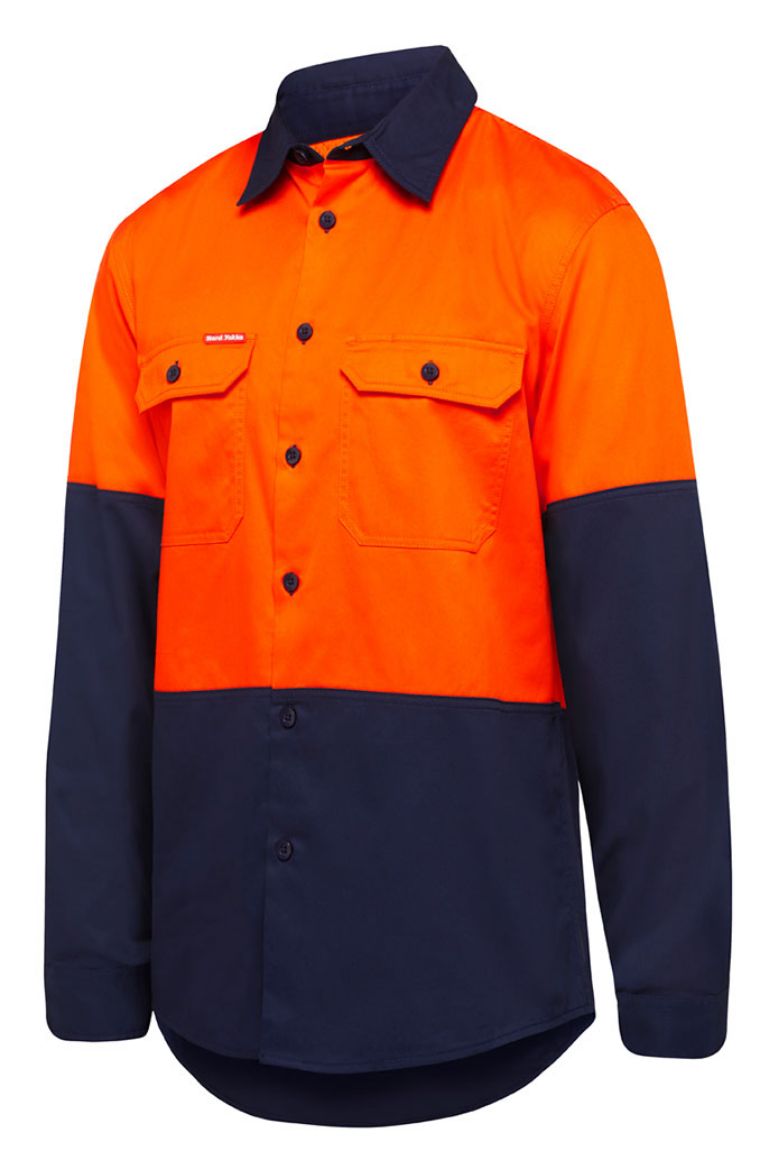 Picture of Hard Yakka HI-VIS LONG SLEEVE 2 TONE VENTED COTTON SHIRT
